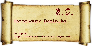 Morschauer Dominika névjegykártya
